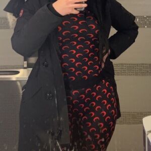 Marine Serre Black/Red Matching Set